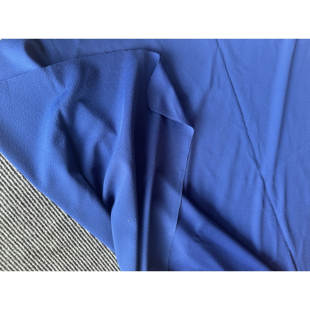 Royal Blue Textured Fabric Remnant 60x4 Sewing Craft Material with Stretch
